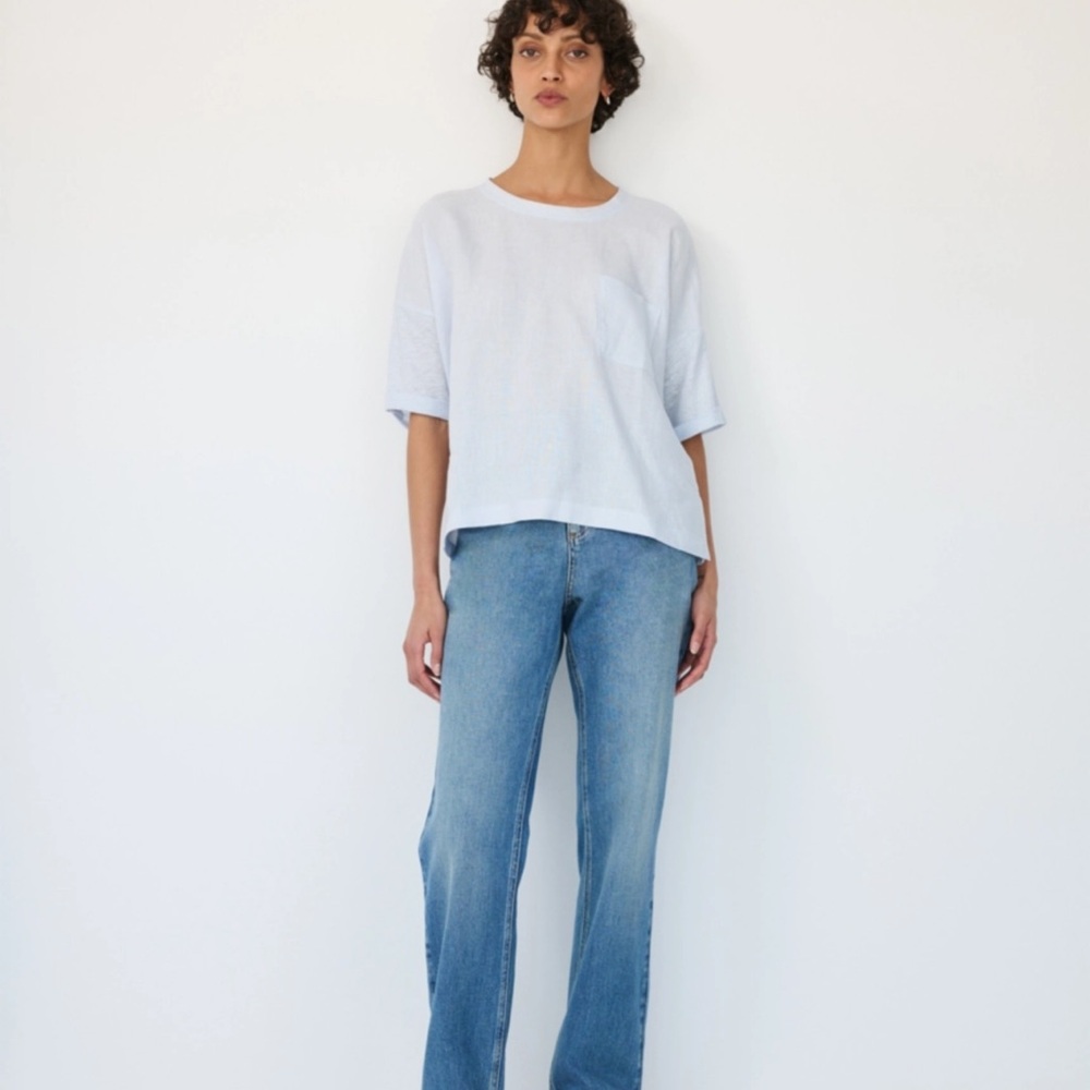 The White Company Light Blue Linen Tee - Picture 2 of 5